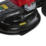 Detailaufnahme: Schwarzes Mähwerk des Troy-Bilt Mini-Rider 76T-S Aufsitzmähers.