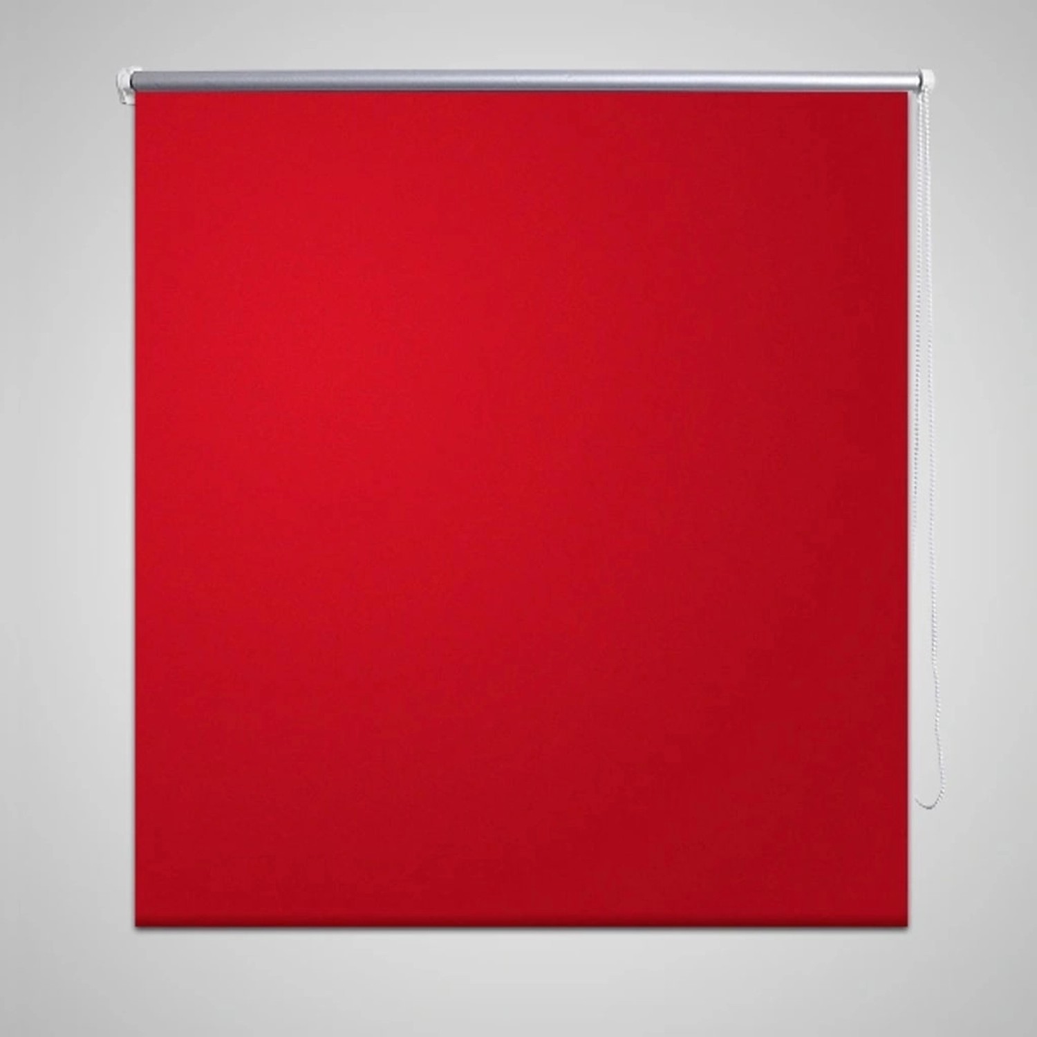Rotes Verdunkelungsrollo, 100x175 cm, für Fenster. Blickdichtes Rollo mit Kettenzug.