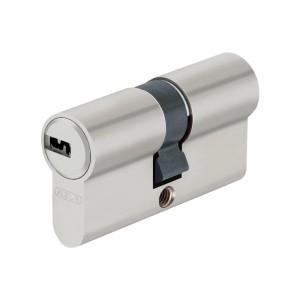 Abus Türzylinder D6XNP 30/30 Twins in Mattnickel. Robuster Profilzylinder für hohe Türsicherheit.