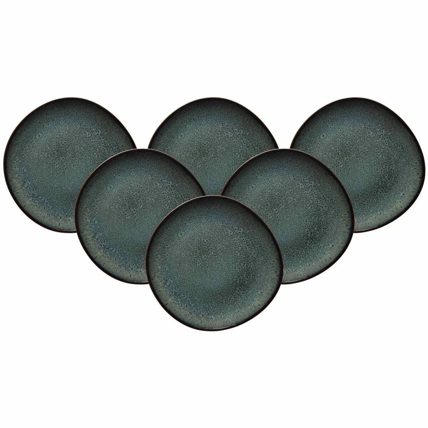 like. by Villeroy & Boch Lave Frühstücksteller 23 cm 6er Set Gris