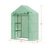 KARAT Foliengewächshaus Harrest mit Metallablagen, 143x195x73cm, für optimales Pflanzenwachstum.