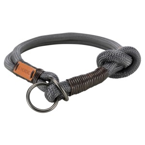 Trixie Hundehalsband Be Nordic, Zugstopp, grau-braun, L-XL (55cm).