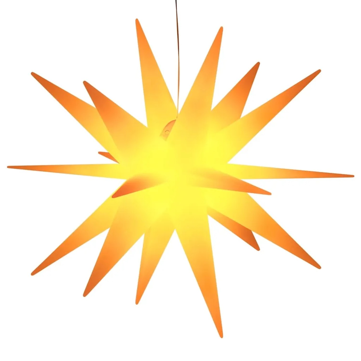 vidaXL LED-Weihnachtsstern Faltbar Gelb 100 cm 356195