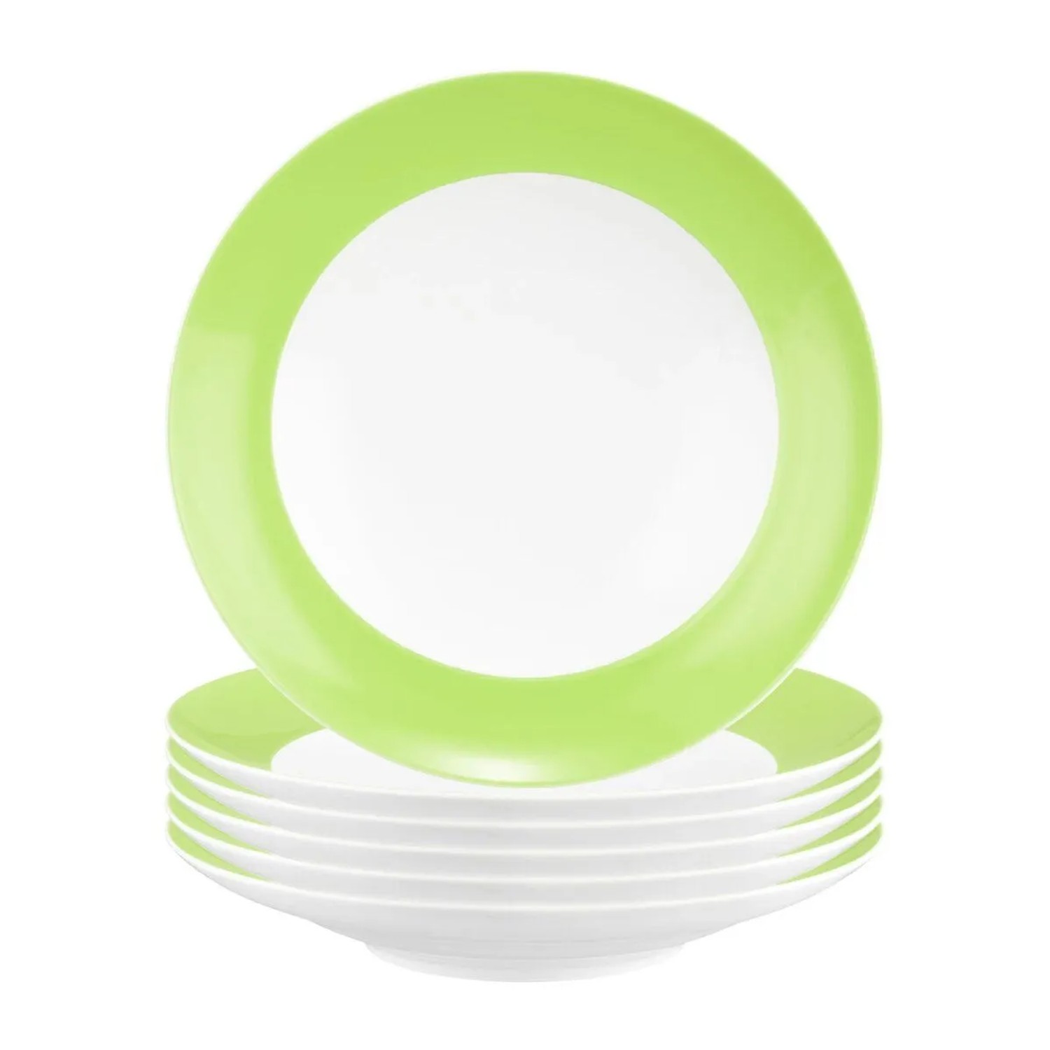 Seltmann Weiden Liberty Pure Colors Suppenteller 23,5 cm 6er Set Lime Green