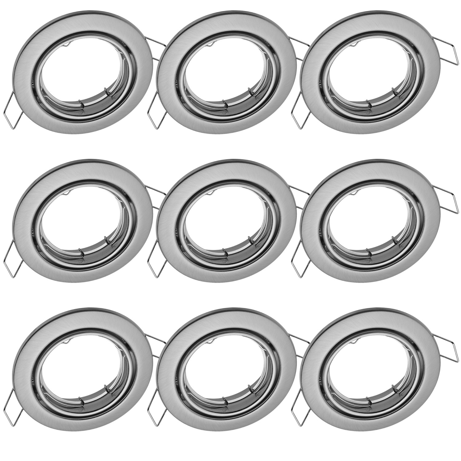 Oktaplex 9er Set Deckeneinbaustrahler Dijon Schwenkbar für LED-Module 50mm günstig online kaufen
