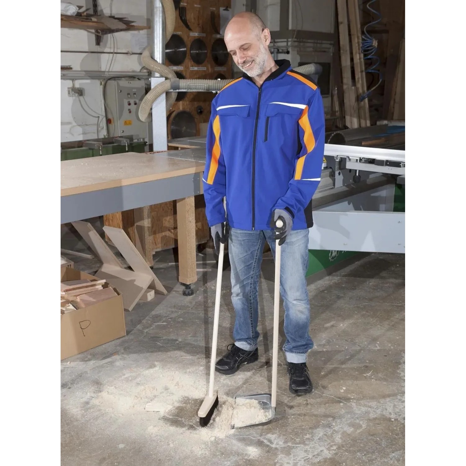 Westfalia Steh Kehrgarnitur Faule Grete 107 cm Holz Braun_3