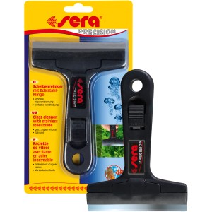 Sera Scheibenreiniger Precision mit Edelstahlklinge für Aquarien zur Algenentfernung.