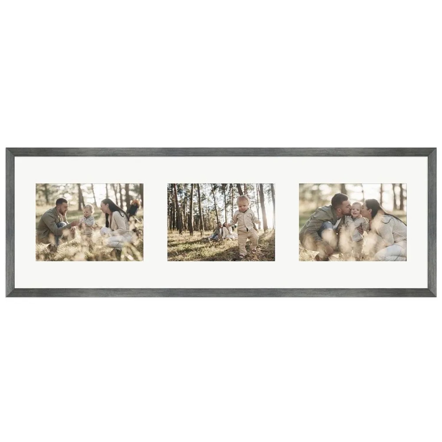 WANDStyle Galerierahmen G950 in Metall 23 x 70 cm für 3 Bilder im Format 13 x 18 cm