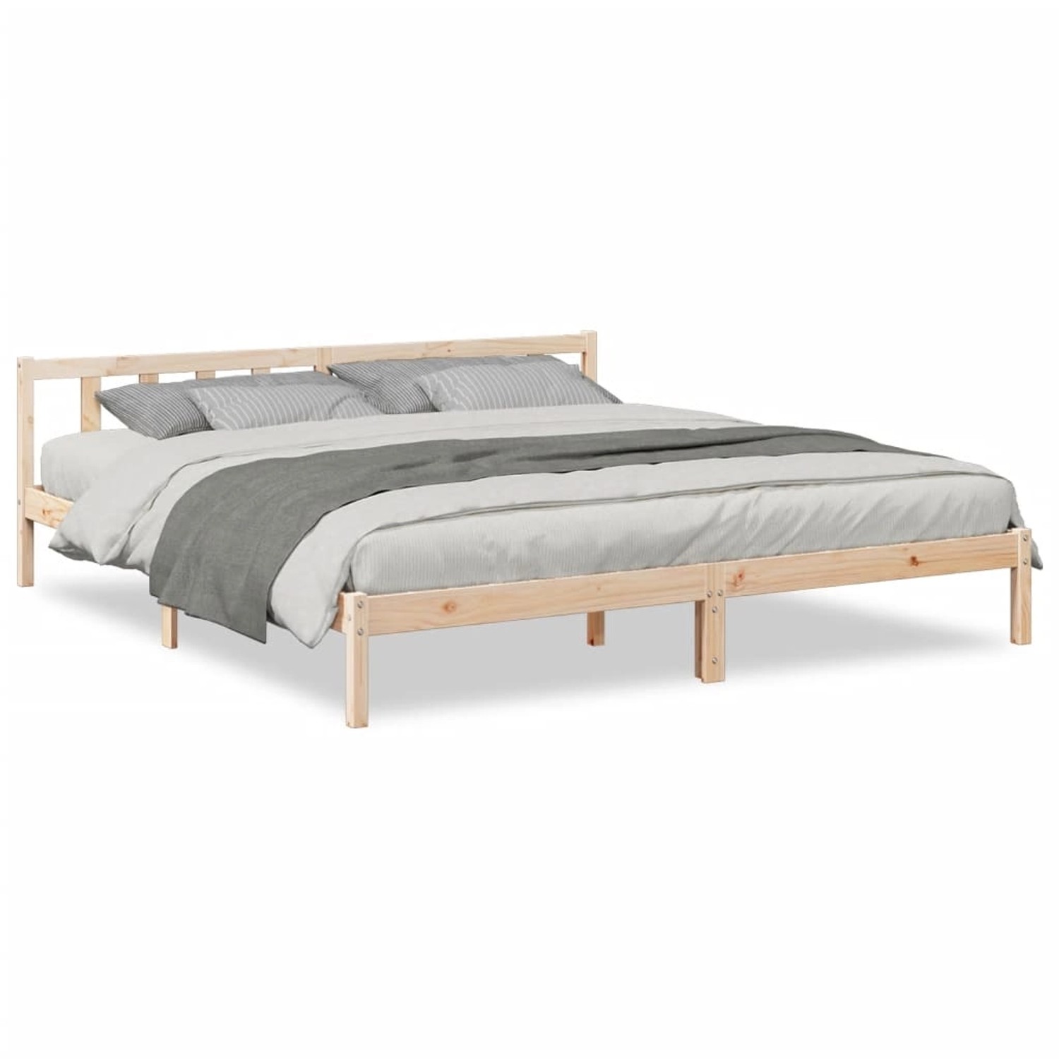 vidaXL Massivholzbett Extra Lang ohne Matratze 180x220 Kiefernholz 852452 günstig online kaufen