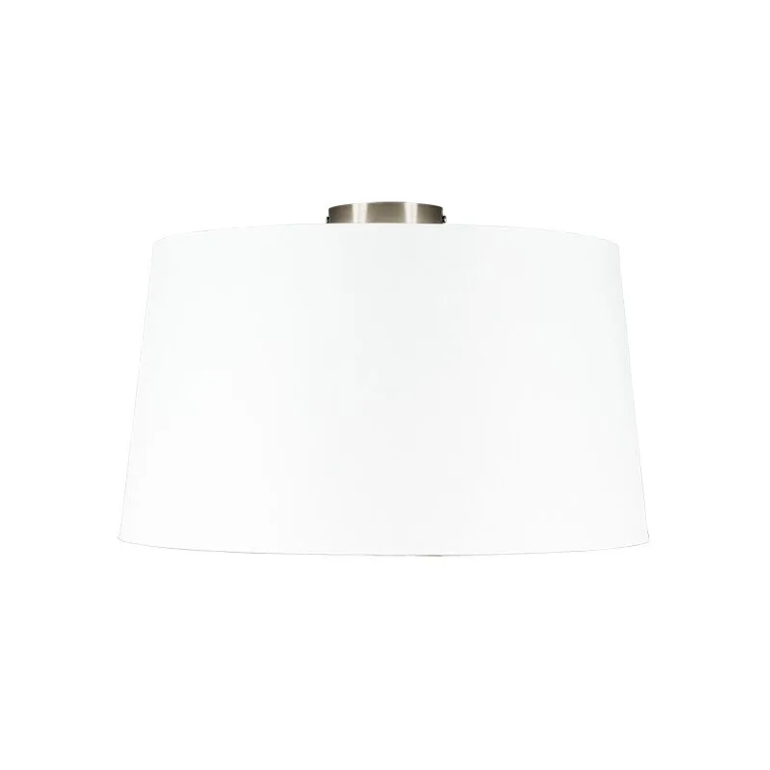 QAZQA Moderne Deckenleuchte Stahl mit Weißem Schirm 45 cm Combi