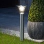 Lindby Jolin LED Solarleuchte aus Edelstahl, Alu, 66cm hoch, für Garten & Terrasse.