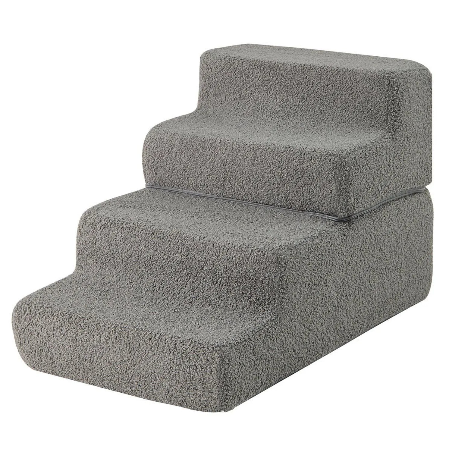 Costway Hundetreppe 4 Stufen Rutschfeste Aus Schaumstoff Grau günstig online kaufen