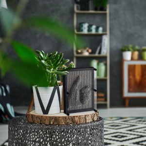 Relaxdays Nagelbrett Metall Kunststoff Silber Schwarz 18 cm x 13 cm x 3,5 cm 0,6 kg