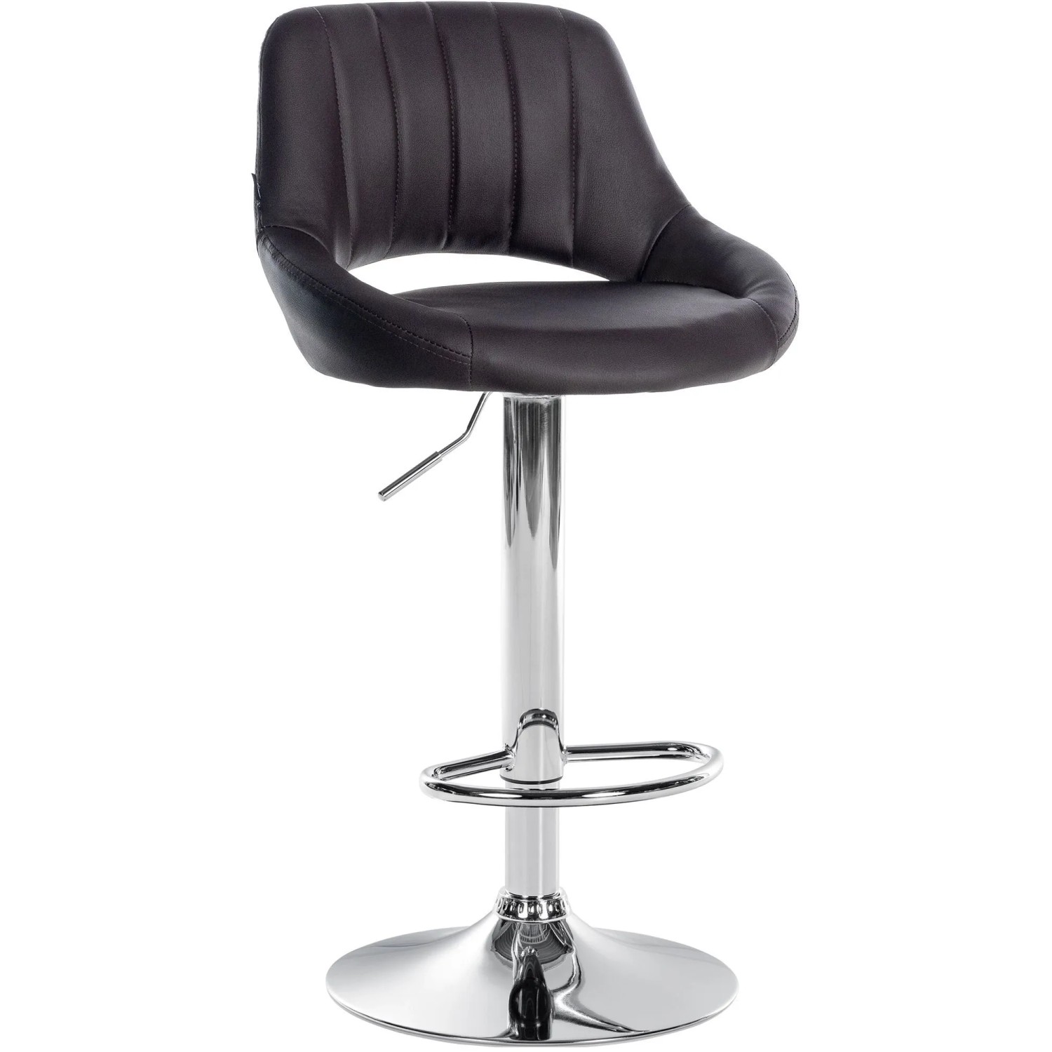 CLP Barhocker Milet Kunstleder Braun/Chrom