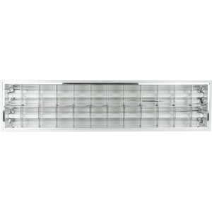 Weiße REV Ritter LED-Deckenleuchte ProfiLine, 122 cm, 4520 lm, 4000 K. Rasterleuchte für Büro und Co.