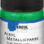 Kreul Acrylfarbe Metallic Grün, 50ml. Metallisch glänzende Acrylfarbe für Bastelarbeiten.