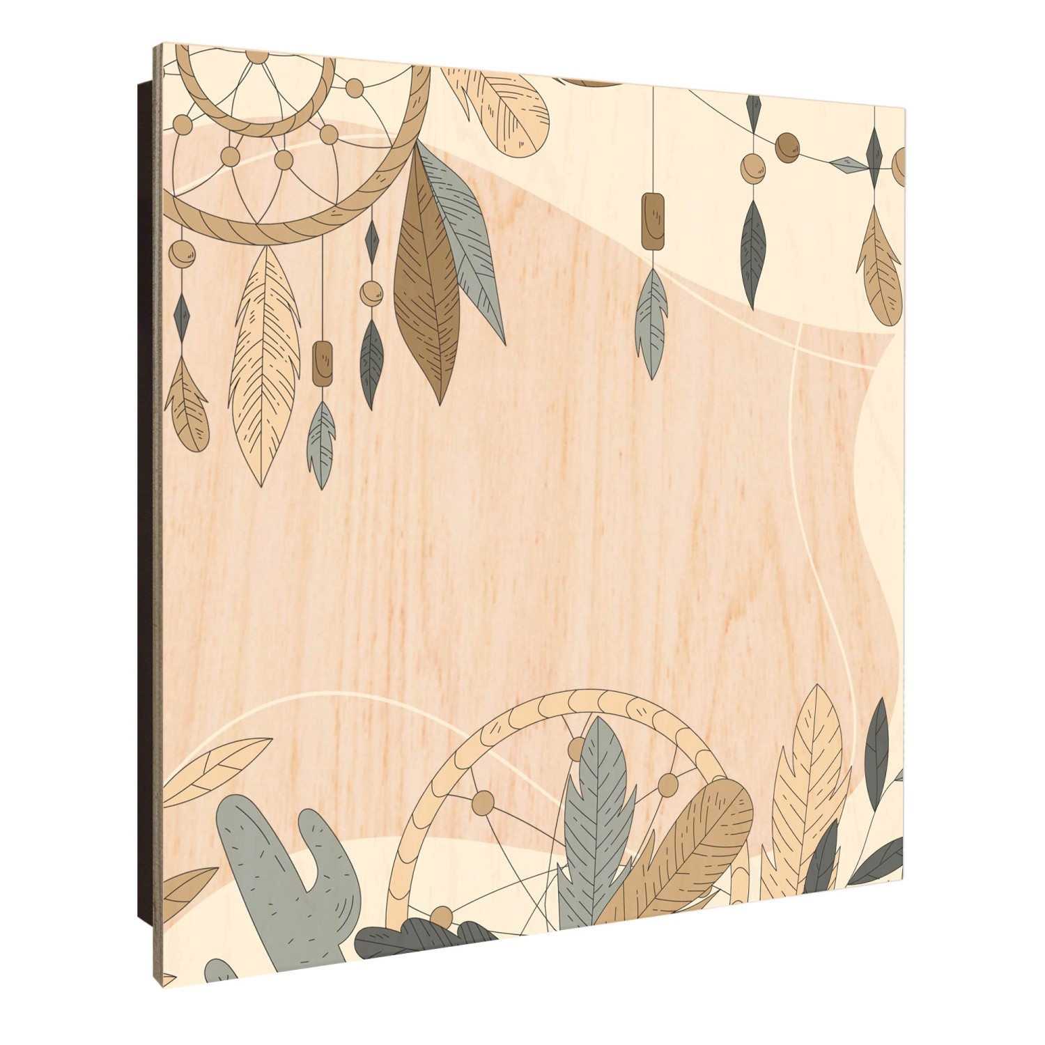 Banjado Schlüsselkasten Holz 30x30cm Schwarz Scharnier Rechts 50 Haken Desi günstig online kaufen