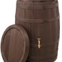 Garantia Regentonne Barrica 420 l in Dunkelbraun mit abnehmbarem Deckel.