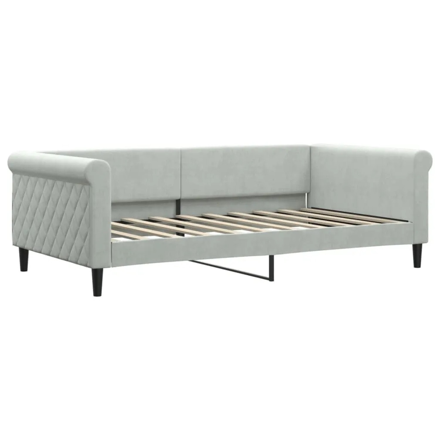 vidaXL Tagesbett Hellgrau 100x190 cm Samt 354262