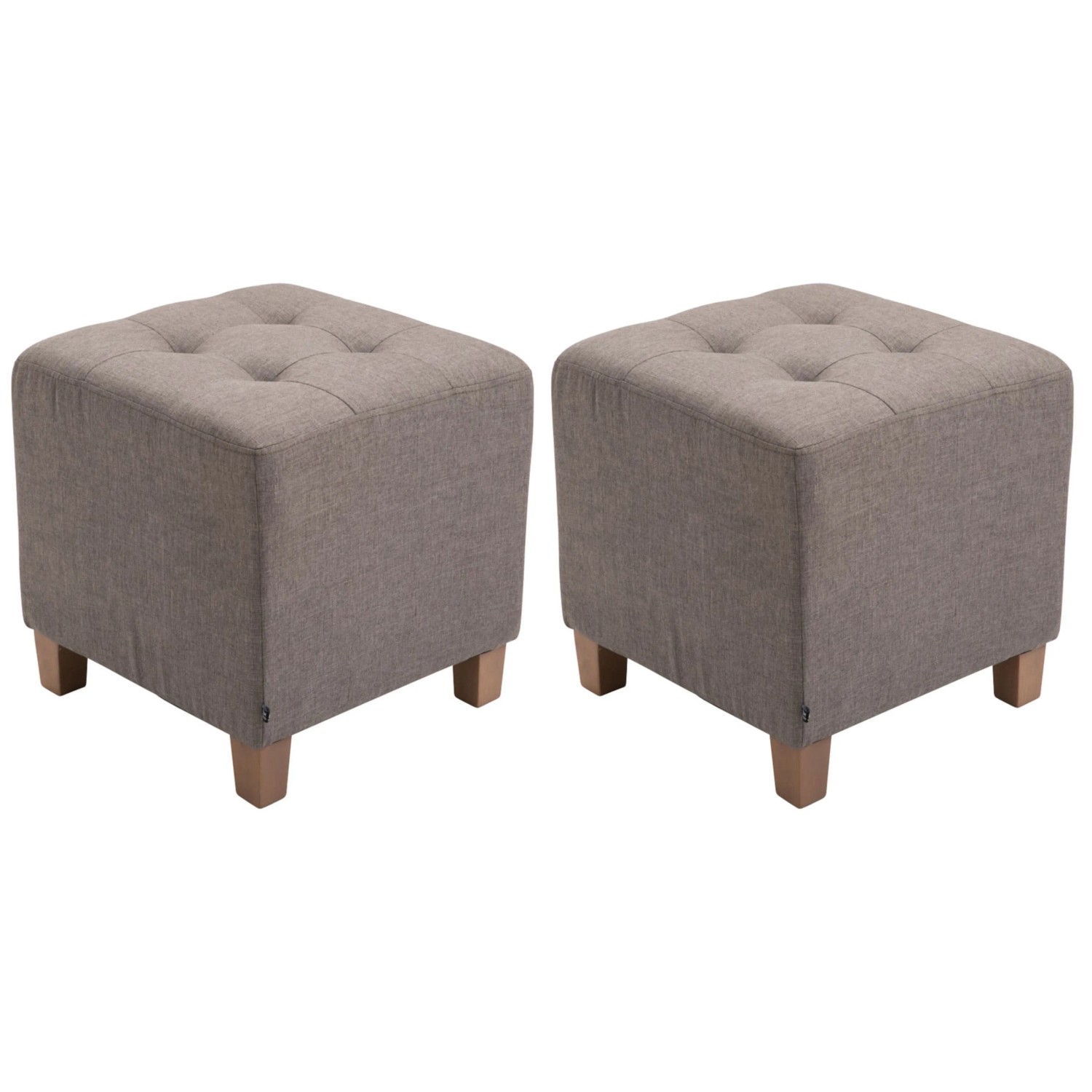CLP 2er Set Sitzhocker Pharao Taupe