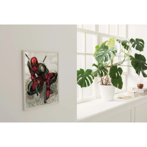 Komar Wandbild Marvel Deadpool Bullets 30 cm x 40 cm Rot
