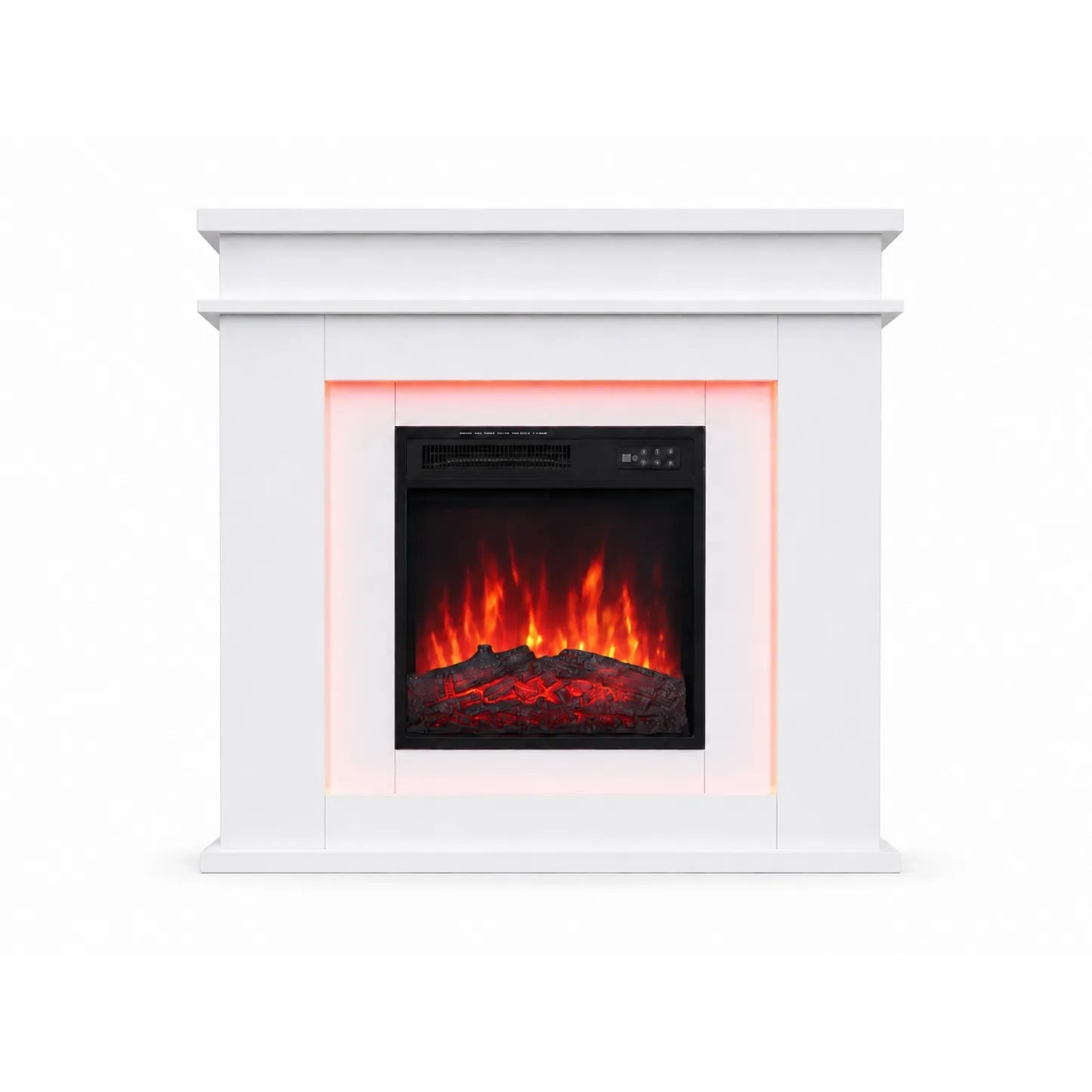HOMAVO 18 Zoll Elektrischer Ambiente-Kamin 900/1800 W Heizfunktion Timer Überhitzungsschutz