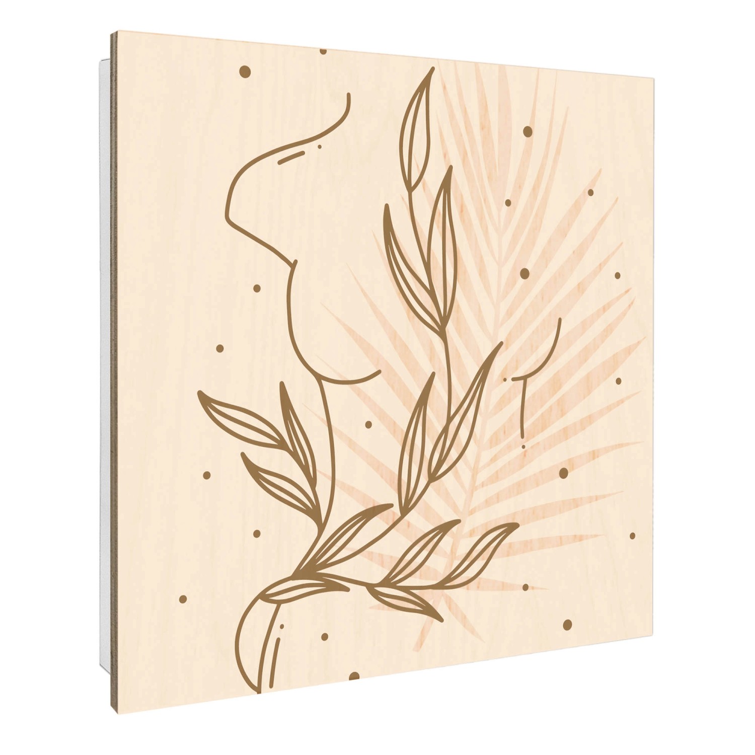 Banjado Großer Schlüsselbox Holz 30x30cm Weiß Scharnier Rechts 50 Haken Sch günstig online kaufen