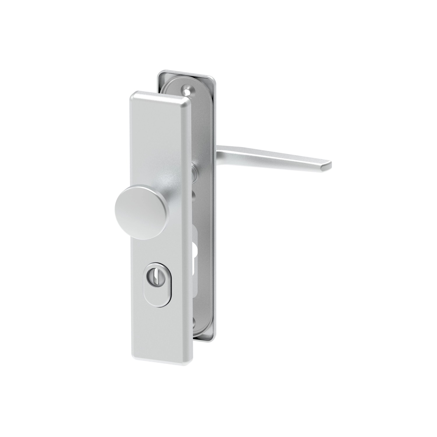 Thumbnail - Basi - SB 7500 ES0 ZA- Schutzbeschlag - Alu F1 - Wechsel-Garnitur - 92-10 mm - Türstärke 50 -70 mm - 7500-0401