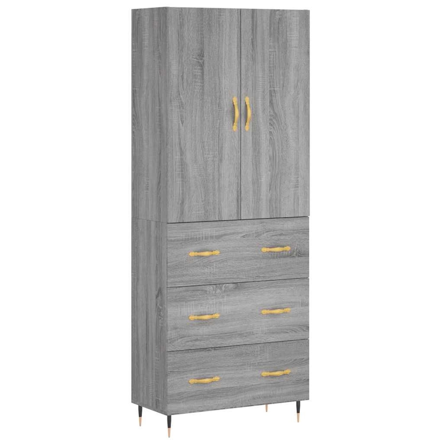 vidaXL Highboard Grau Sonoma 69,5x34x180 cm Holzwerkstoff 3195833 günstig online kaufen