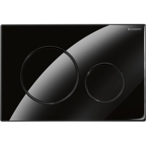 Geberit Sigma20 WC-Drückerplatte, schwarz matt, für 2-Mengen-Spülung.