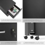 Tectake Rollcontainer Vagur Mit 2 Schubladen Für Dokumente Im A4 Format Abschließbar  Inkl  Ersatzschlüsseln  46 x 40 x 54 50 cm Schwarz_5