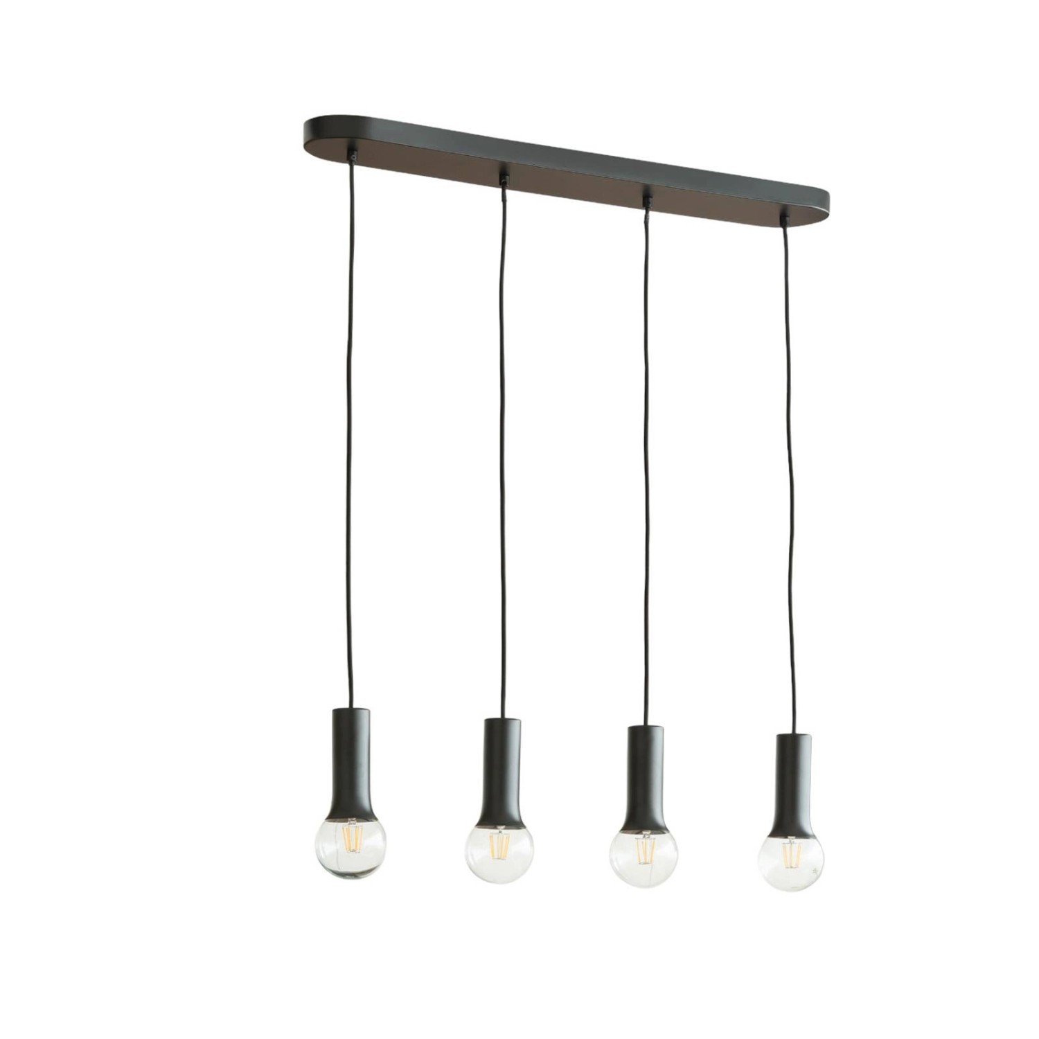 Lindby Pendelleuchte Fipas 10001058 Modern in Schwarz aus Metall 4-flammig günstig online kaufen
