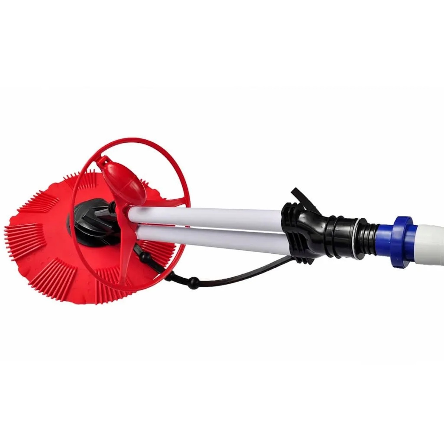 vidaXL Automatischer Bodensauger für Pools, mit roter Bürste und Zubehör.