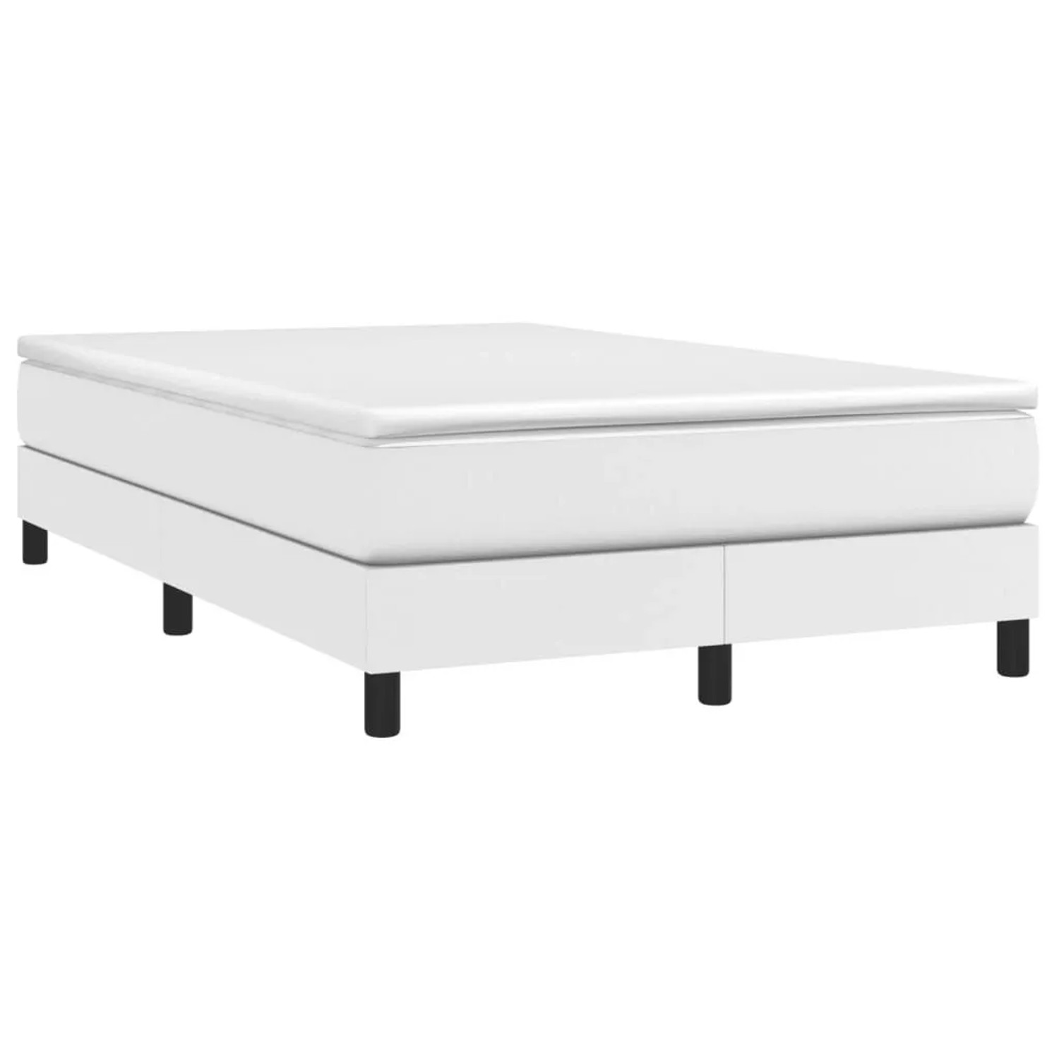 vidaXL Boxspringbett mit Matratze Weiß 120x190 cm Kunstleder 3269672 günstig online kaufen