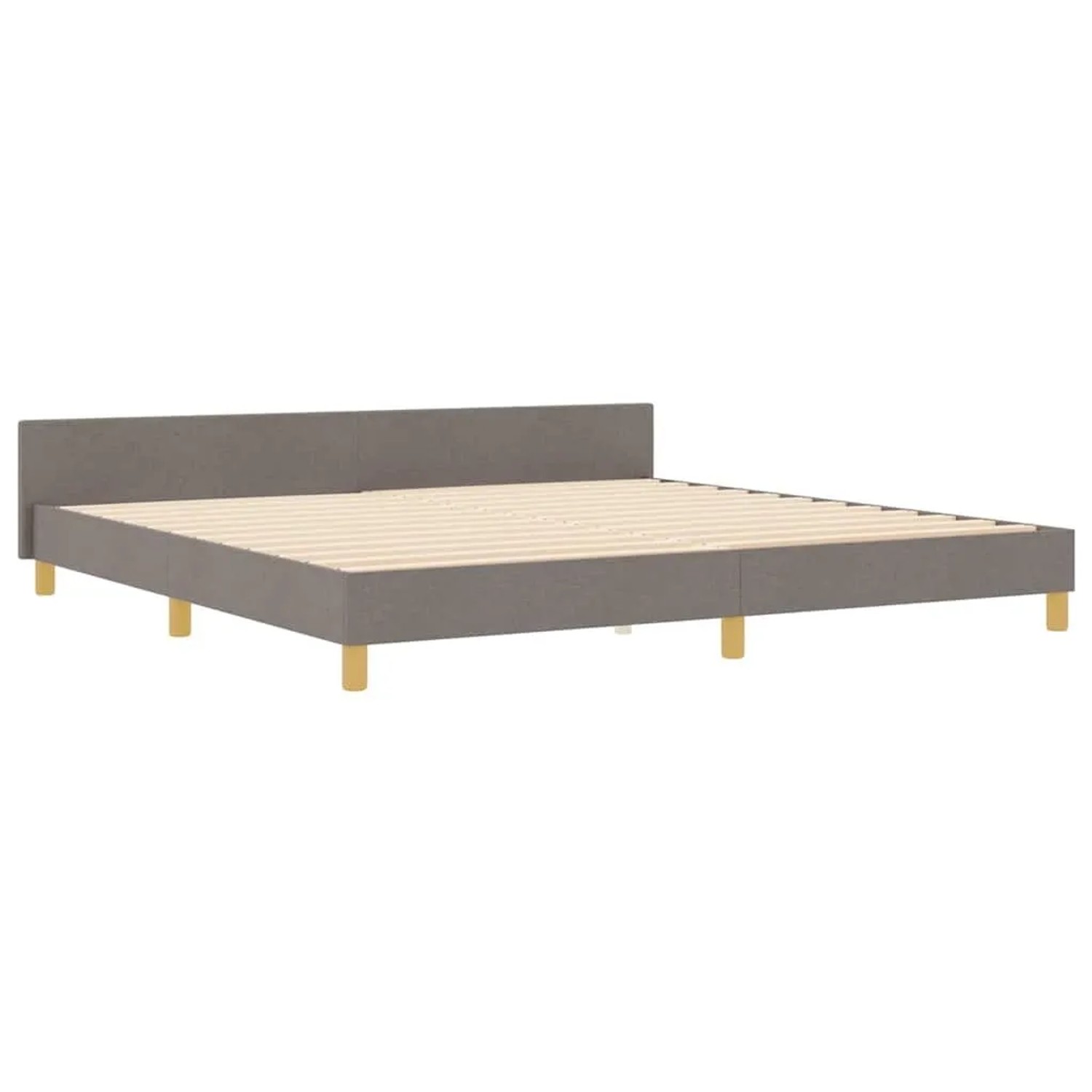 vidaXL Bettgestell mit Kopfteil Taupe 200 x 200 cm Stoff 3344834 günstig online kaufen