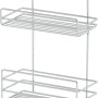 Verchromter Drahtkorb Fregate mit 2 Etagen, 360x260x130 mm, zur Wandmontage im Badezimmer oder Dusche.