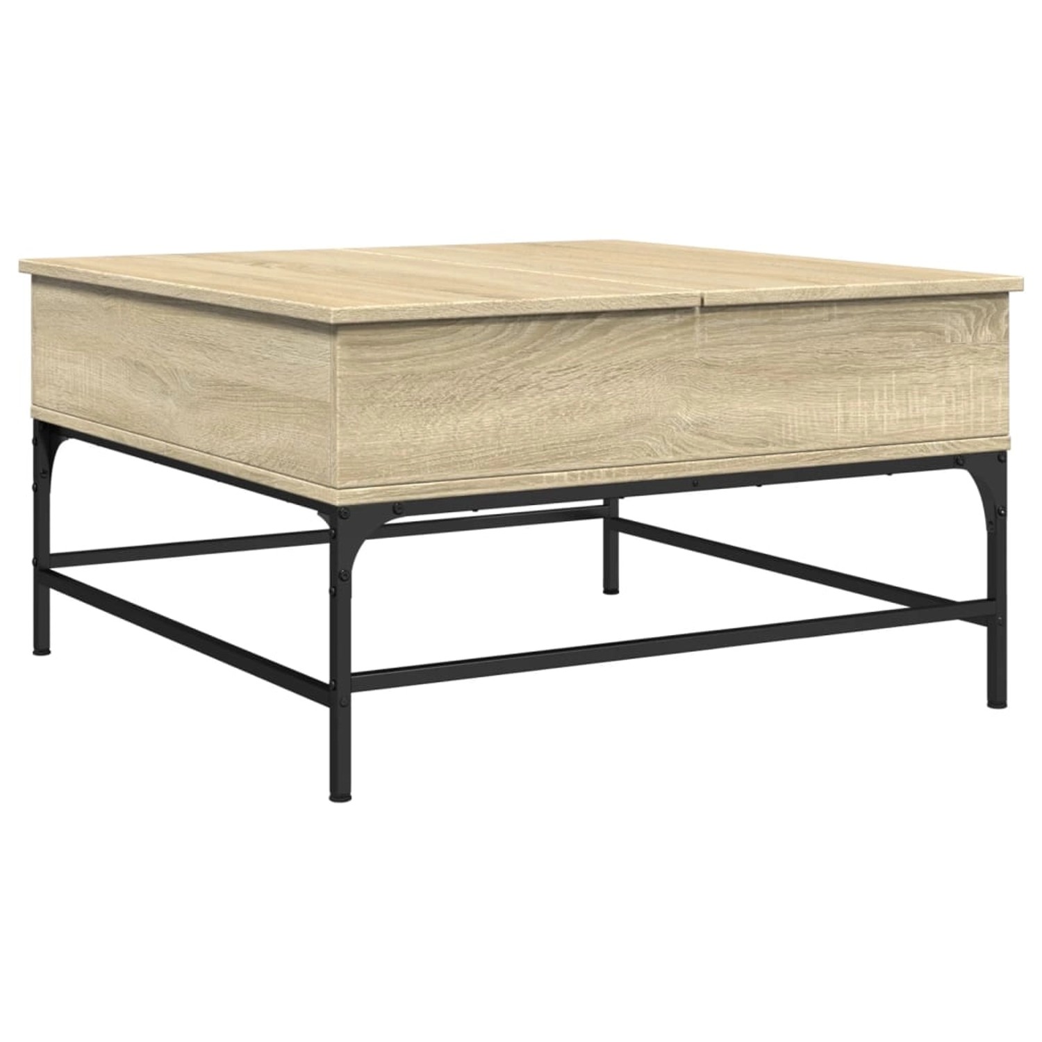 vidaXL Couchtisch Sonoma-Eiche 80x80x45 cm Holzwerkstoff und Metall 845402 günstig online kaufen