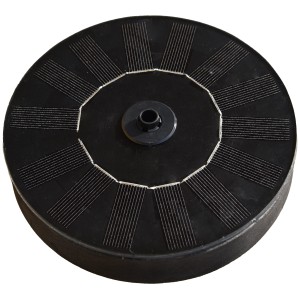 Heissner Solar-Teichpumpen-Set, schwimmende Solarinsel mit Solarpanel, Aufsicht.