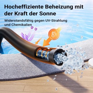 Wiltec Poolschlauch 21 M ⌀32 Mm Solarschlauch Mit Muffe Schwimmbadschlauch