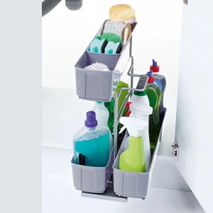 Kesseböhmer CleaningAGENT Putzmittel Auszug Silbergrau 298 x 480 x 480 mm