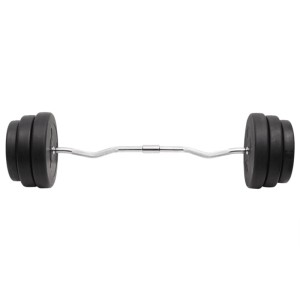 vidaXL Curlstange mit Gewichten 90 kg 3145022