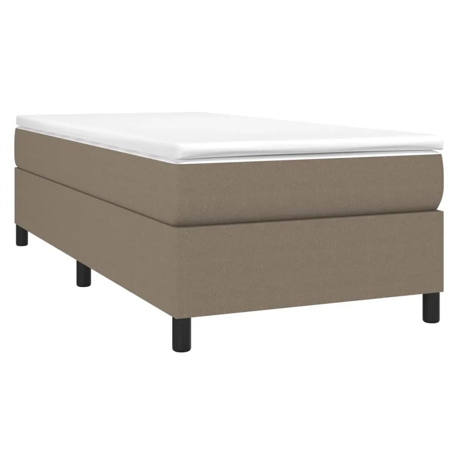 vidaXL Boxspringbett mit Matratze Taupe 100x200 cm Stoff 3144403 günstig online kaufen