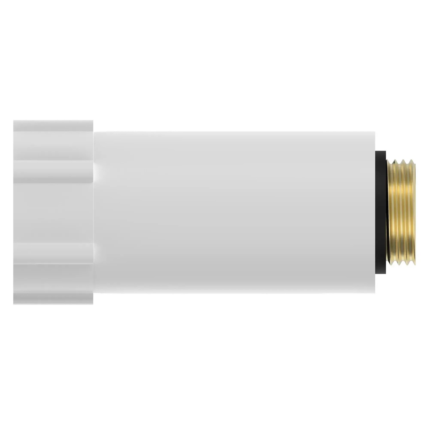 Weißer Kirchhoff Baustopfen aus Kunststoff mit 13 mm Messinggewinde (1/2 Zoll) zur Rohrabdichtung.