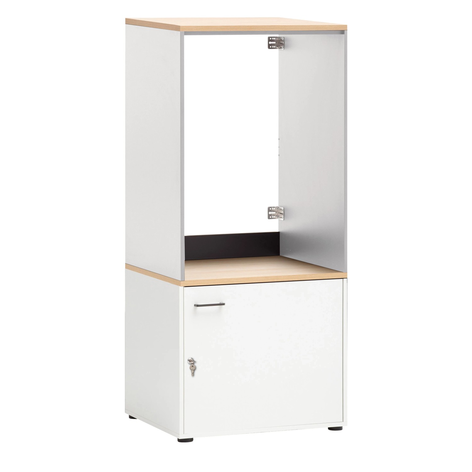 Schildmeyer Waschmaschinenschrank-Set Solea 96 x 60 x 67,1 cm Weiß-Matt 2-tlg.