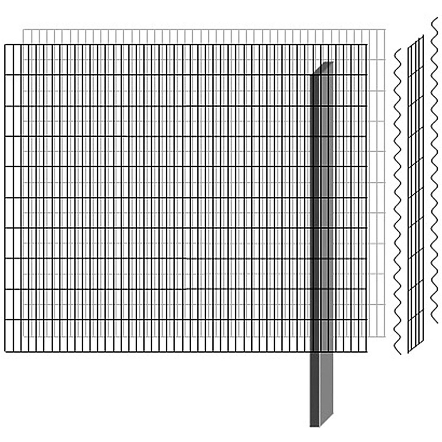 Bellissa Gabionen Mauersyst. paravento Verzinkt Erw.-Set 1178x120x2010mm