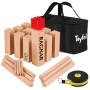 Toyfel Ragnar Kubb Wikingerschach Set aus Holz mit Tragetasche und Maßband.