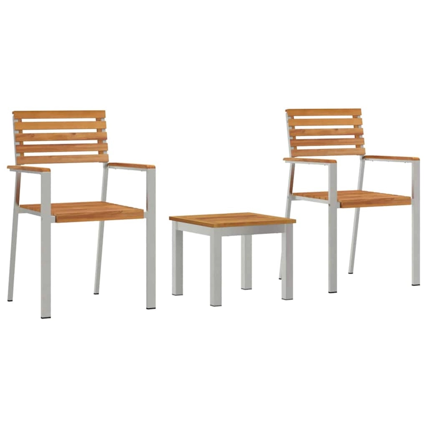 vidaXL Garten Essgruppe 3-Tlg Braun Massivholz Teak 3334845 günstig online kaufen