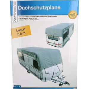 Cartrend Dachschutzplane für Wohnmobile, 8,5m x 3m, schützt vor Frost und Witterungseinflüssen.
