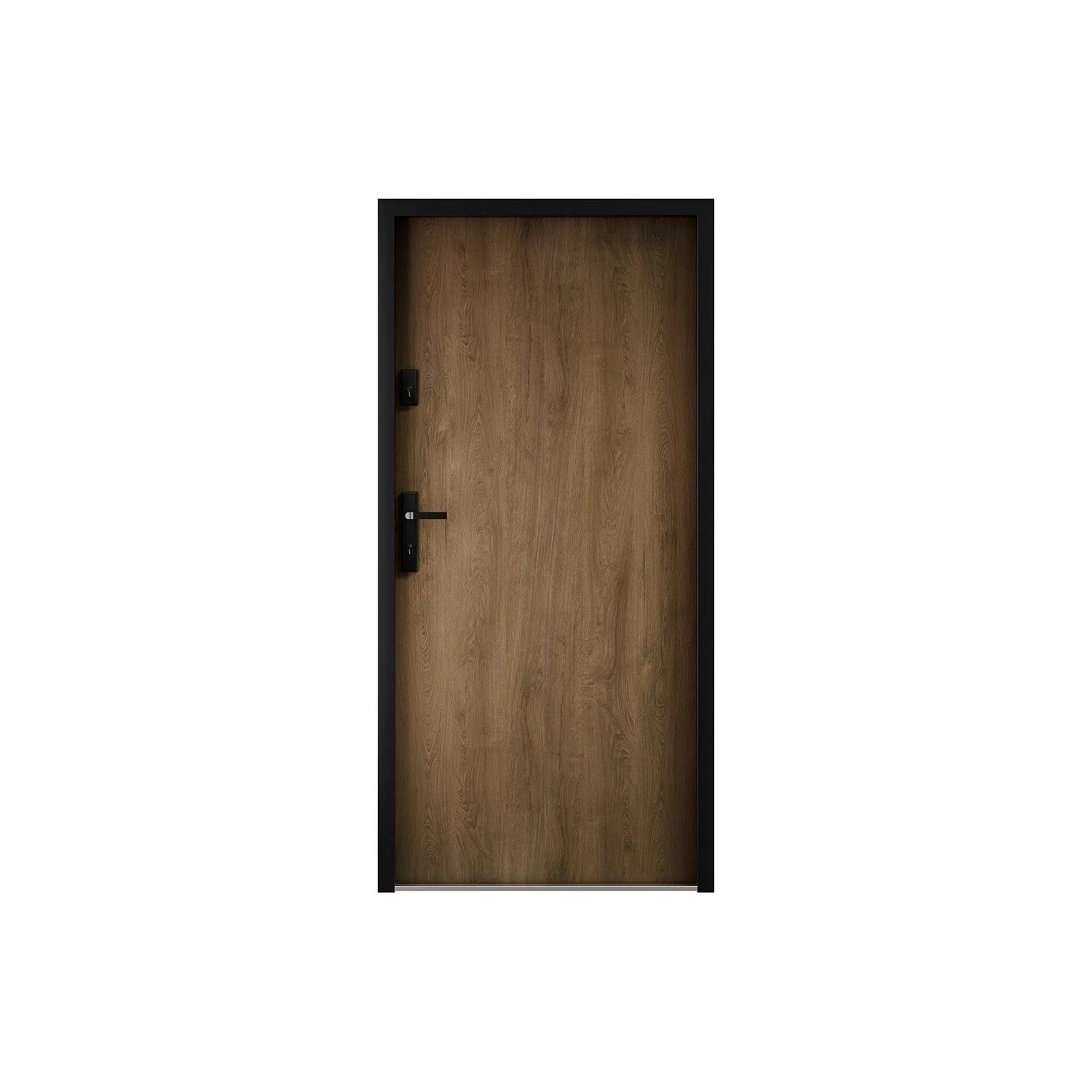 Vente-unique Haustür Agueda Naturfarben Dunkel 95 cm