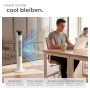 Tectake Turmventilator  Oszillierend 3 Modi und 3 Geschwindigkeitsstufen  31 x 31 x 110 cm Weiß_4